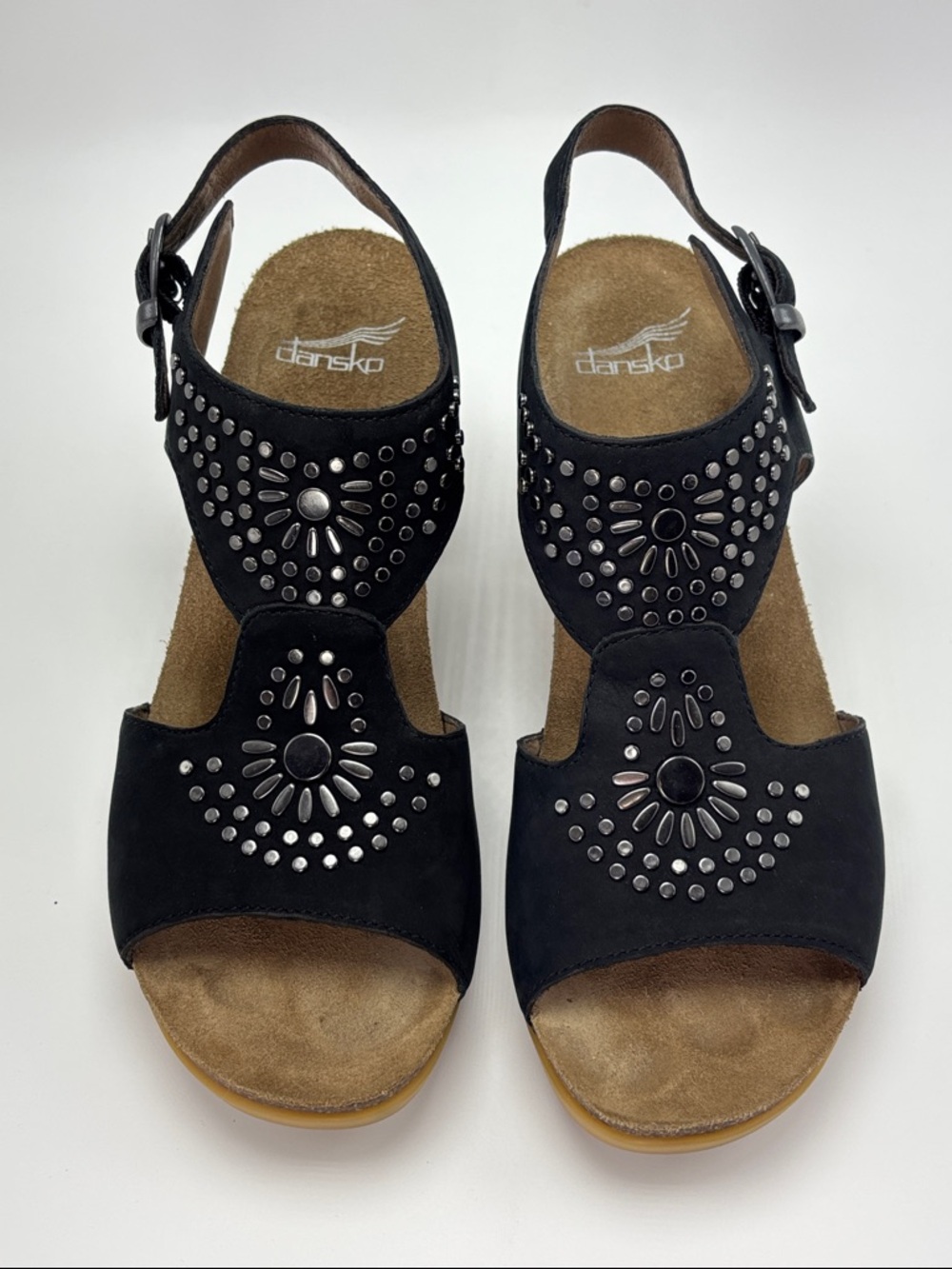 Dansko Deandra Black‎ Studded Sandals - EU39/US 8.5-9